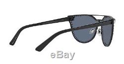 NWT Versace Sunglasses VE 2177 1009/87 Matte Black Silver / Gray 45mm 100987 NIB
