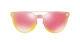 Nwt Versace Sunglasses Ve 2177 12524z Pale Gold / Grey Rose Mirror 45 Mm Nib