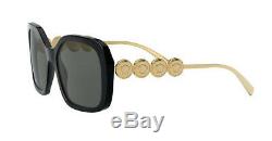 NWT Versace VE4375 GB1/87 53mm Sunglasses Black/Grey NIB
