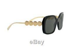 NWT Versace VE4375 GB1/87 53mm Sunglasses Black/Grey NIB