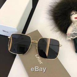 New Authentic CHRISTIAN DIOR Sunglasses Metallic Dior Stellaire 1/s Square Gold