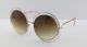 New Authentic Chloe Sunglasses Carlina Ce114s Gold Transparent Brown Peach