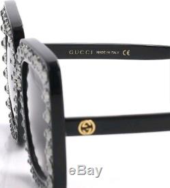 New Authentic GUCCI Sunglasses GG148S 001 Black Oversized Square
