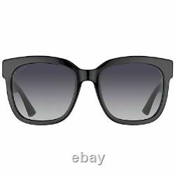 New Authentic Gucci GG0034S 002 Black Plastic Sunglasses Grey Gradient Lens