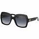 New Authentic Gucci Gg0036s 001 Black Plastic Sunglasses Grey Gradient Lens