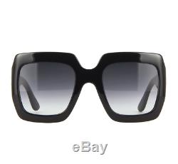 New Authentic Gucci GG0053S 001 Black Oversized Square Sunglasses 100% UV