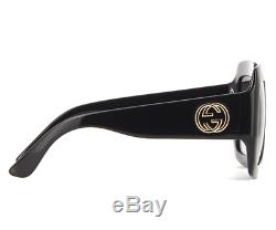 New Authentic Gucci GG0053S 001 Black Oversized Square Sunglasses 100% UV