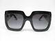 New Authentic Gucci Gg0053s 001 Black With Grey Gradient Gg 0053s Sunglasses