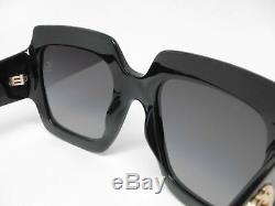 New Authentic Gucci GG0053S 001 Black with Grey Gradient GG 0053S Sunglasses