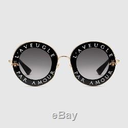 New Authentic Gucci GG0113S Round Frame Sunglasses L'Aveugle Par Amour