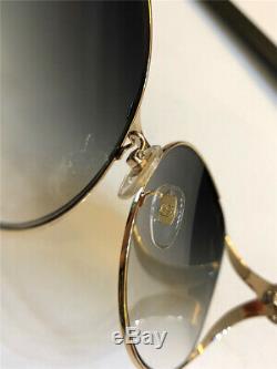 New Authentic Gucci GG0225S 003 Gold Green Oversize Women Sunglasses 08896520495