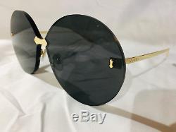 New Authentic Gucci Sunglasses GG0353S Women's Black Oversized Gray Lens