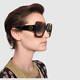New Authentic Gucci Sunglasses Gg178s Women's Transparent Brown Oversized Square