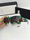 New Authentic Gucci Sunglasses Gg178s Women's Transparent Green Oversized Square