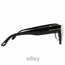 New Authentic Tom Ford Kasia TF 459 05B Black Sunglasses Grey Gradient Lens