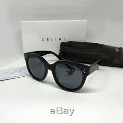 New CELINE AUDREY CL 41755/S (807/3H) Polarized Black Gray Sunglasses Women