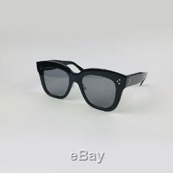 New CELINE CL41444/S 06Z2M Black Gray Kim Square Sunglasses Eyewear Women
