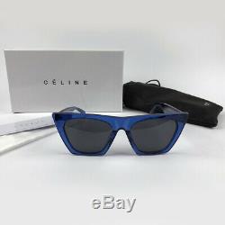 New CELINE CL 41468/S GEG/KU Edge Blue Women Sunglasses Eyewear Cats Eyes 41468