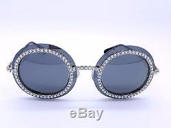 New CHANEL Oval Runway Pearl Silver Blue Mirrored Sunglasses Special OFFER