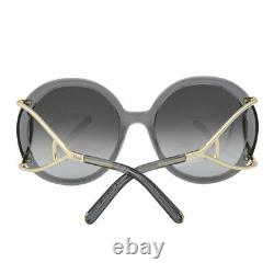 New Chloé Women Round Sunglasses CE-703S-035 Gold Metal Gray Gradient Grey Lens