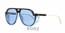 New Christian Dior DIOR CLUB 3 D51/KU Black Blue Sunglasses
