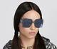 New Christian Dior Diorclub M5u Blue Oblique Square Women Sunglasses