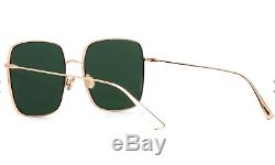 New Christian Dior STELLAIRE 1 Rose Gold /Green SUNGLASSES