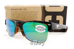 New Costa Del Mar Fishing Sunglasses PAWLEYS Tortoise Green Mirror 580G POLARIZE