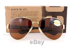 New Costa Del Mar Fishing Sunglasses SOUTH POINT Gold Brown 580P POLARIZED