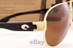New Costa Del Mar Fishing Sunglasses SOUTH POINT Gold Brown 580P POLARIZED