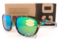 New Costa Del Mar Sunglasses CHEECA Matte Shadow Tortoise/Green Mirror 580P