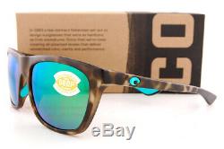 New Costa Del Mar Sunglasses CHEECA Matte Shadow Tortoise/Green Mirror 580P