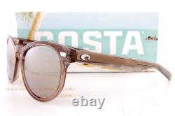 New Costa Del Mar Sunglasses DEL MAR Shiny Taupe Crystal Copper Silver Mirror