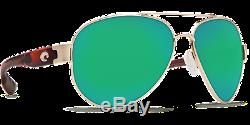 New Costa Del Mar Sunglasses SOUTH POINT Gold Green Mirror Glass 580G POLARIZED
