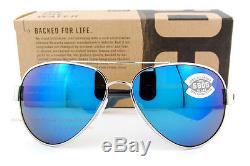 New Costa Del Mar Sunglasses SOUTH POINT Palladium Blue Mirror 580G POLARIZED