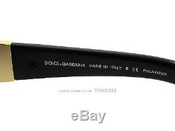 New Dolce & Gabbana Sunglasses DG4215 Black Mosaico 501/T3 Polarized Authentic