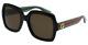New Gucci Gg0036s 002 Black Square Rectangle Women's Sunglasses 54 Mm