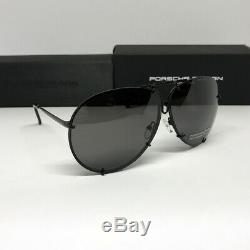 New Genuine Porsche Design P8478 69 MM Sunglasses Titanium Matt Black Men Women