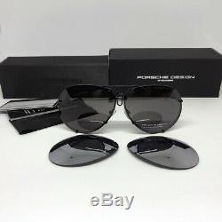 New Genuine Porsche Design P8478 69 MM Sunglasses Titanium Matt Black Men Women
