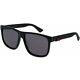 New Gucci Black Acetate Rectangle Frame Men's Sunglasses Gg0010s-001