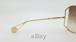 New Gucci Butterfly sunglasses GG0252S 003 63 Gold Brown Gradient AUTHENTIC 252S