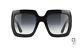 New Gucci Gg0053s 001 Black Frame Gray Lens Square Sunglasses 54mm