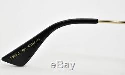 New Gucci GG0062S 001 Black Gold Aviator Sunglasses
