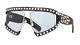 New Gucci Gg0234s 001 Black With Pearl Oversize Women Sunglasses