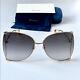 New Gucci Gg0252s Oversized Women Metal Butterfly Sunglasses Gradient Grey Lens