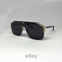New Gucci GG0291S Black Gold Gray Sunglasses Eyewear Men Women