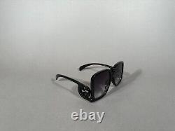 New Gucci Gg 1326 Square Oversized Black Sunglasses Brown Lens 001! Ships Today