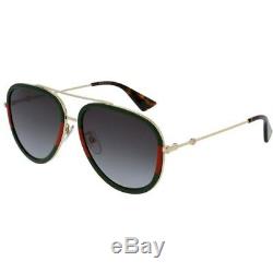New Gucci Grey Gradient Aviator Sunglasses Unisex Sunglasses GG0062S-003