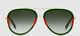 New Gucci Sunglasses Gg0062s 003 Gold/green Gradient Lens 57mm