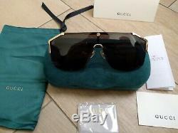 New Gucci Sunglasses GG0291S Gold Frames Gray lens Unisex Sunglasses